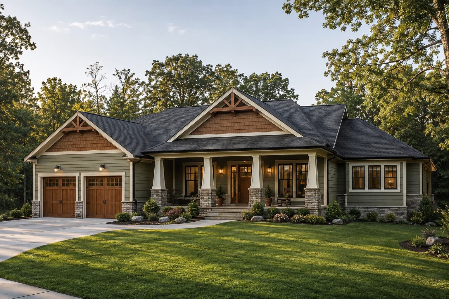 Rendering of The Six Mile, a craftsman plan